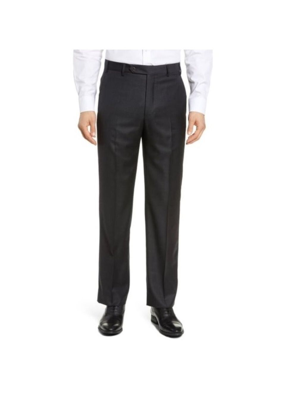 ZANELLA Parker Flat Front Wool Pants